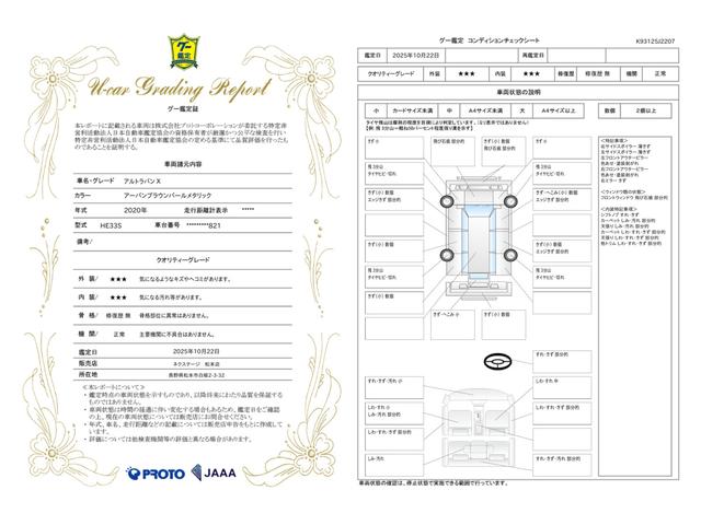 車両状態評価書