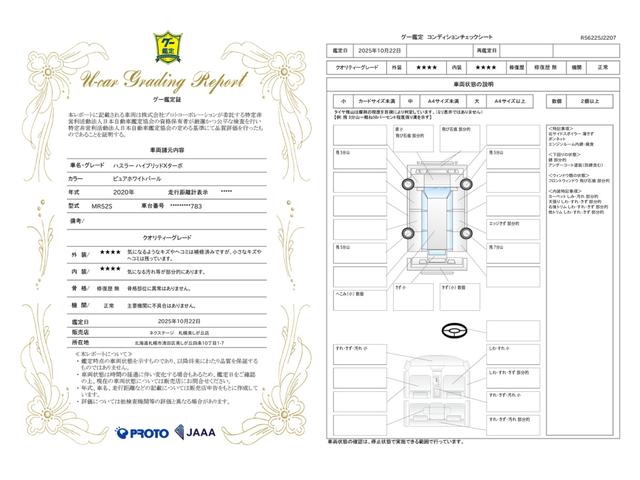 車両状態評価書