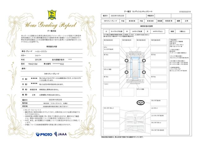 車両状態評価書