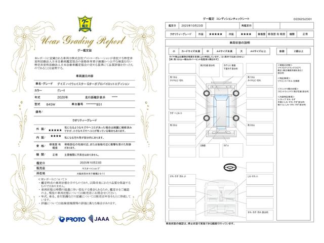 車両状態評価書