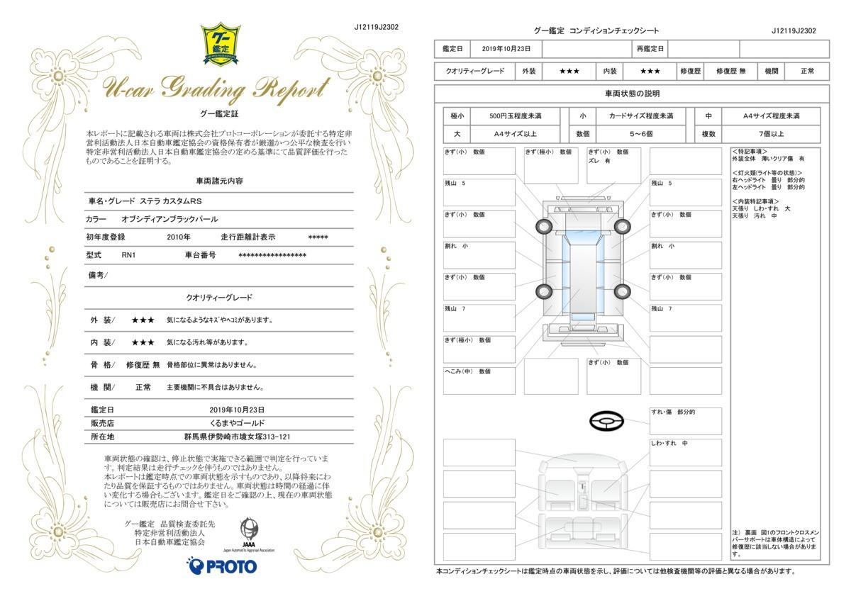 車両状態評価書