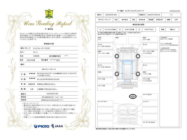 車両状態評価書