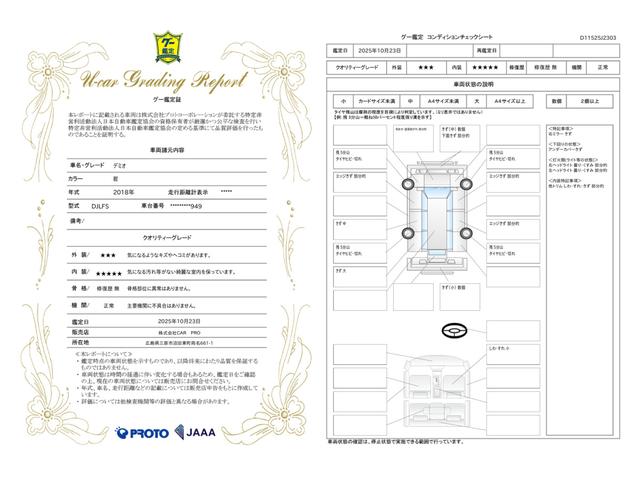車両状態評価書