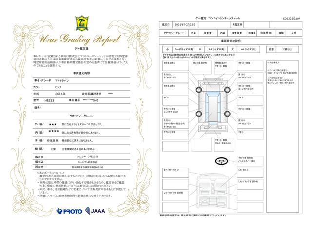 車両状態評価書