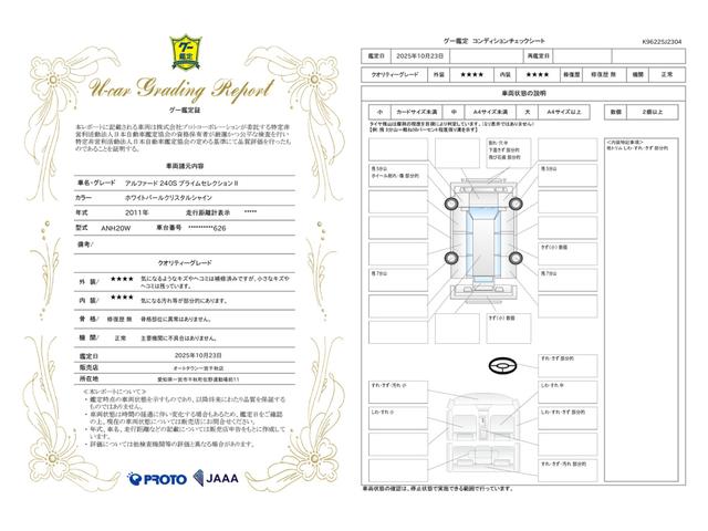 車両状態評価書