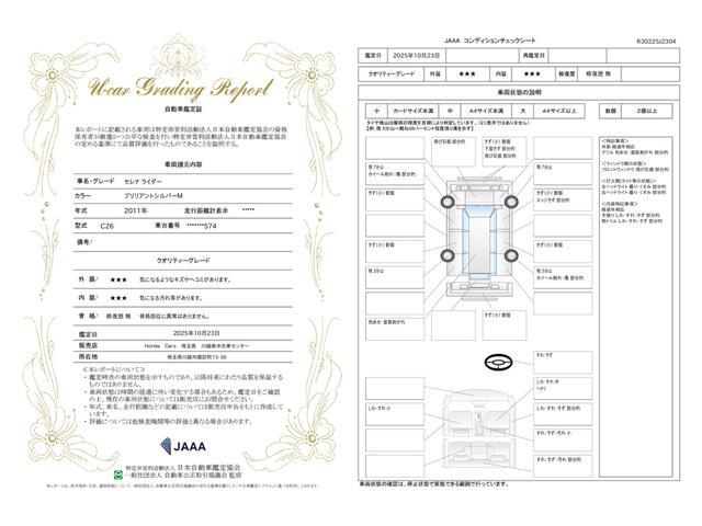 車両状態評価書
