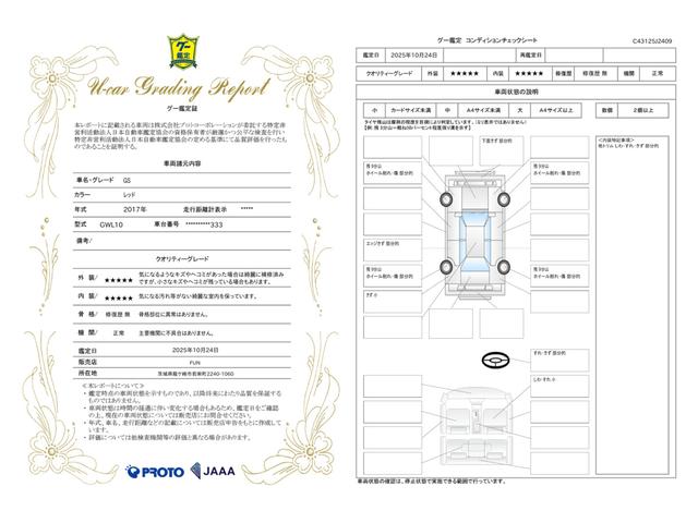 車両状態評価書