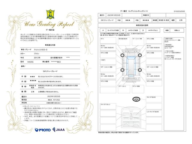 車両状態評価書