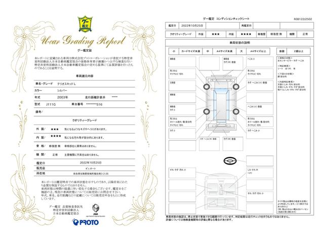 車両状態評価書