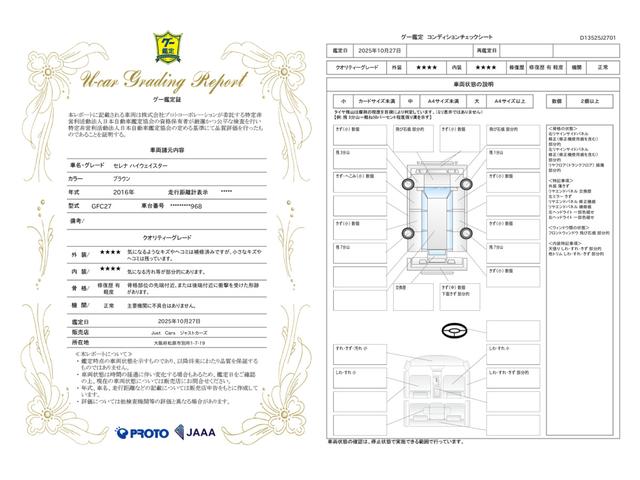 車両状態評価書