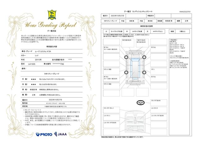 車両状態評価書