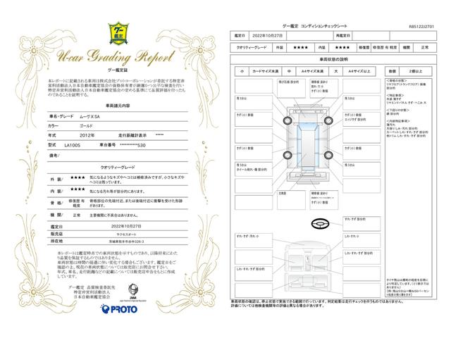車両状態評価書