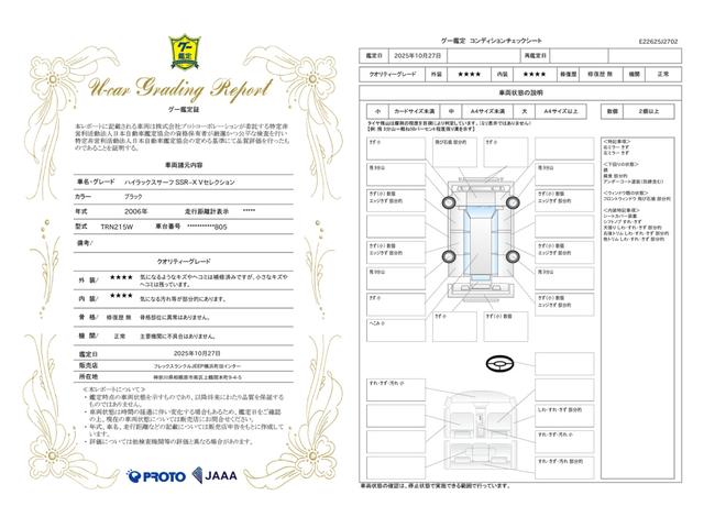 車両状態評価書