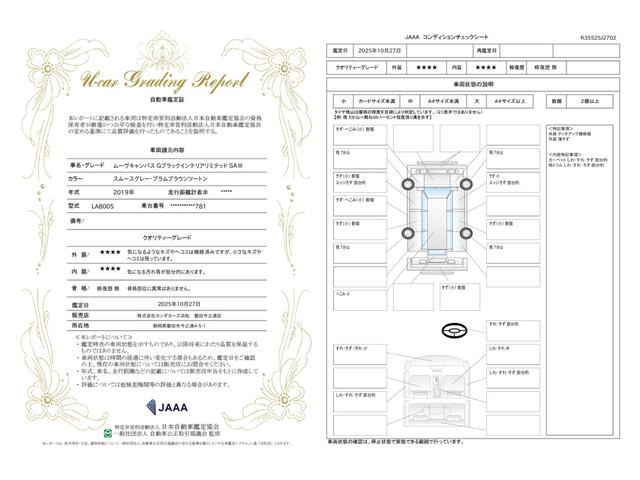 車両状態評価書
