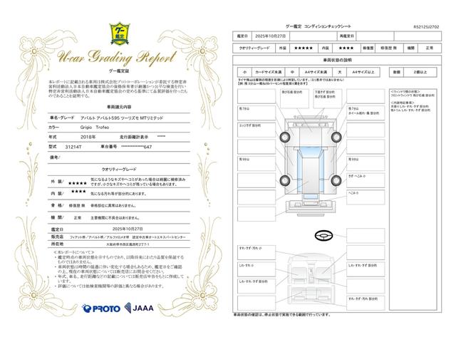 車両状態評価書