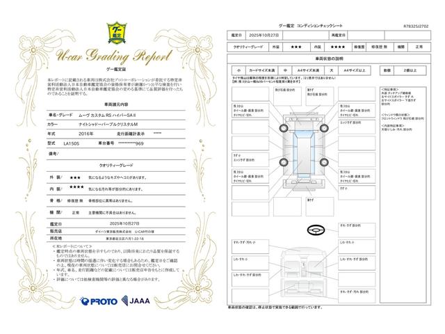 車両状態評価書