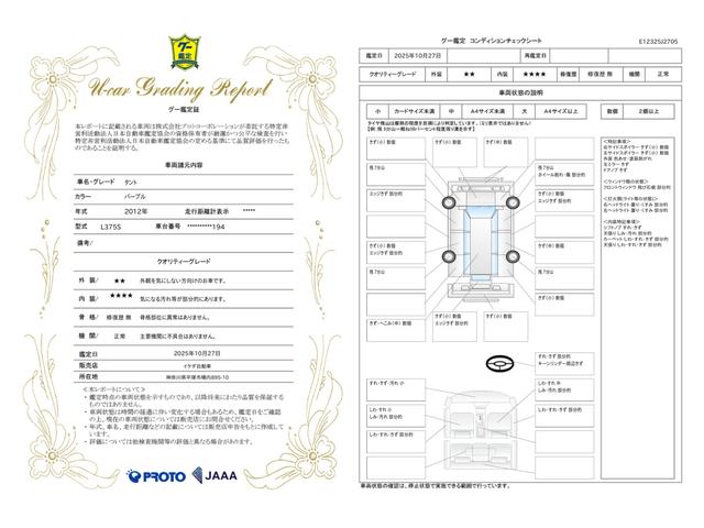 車両状態評価書