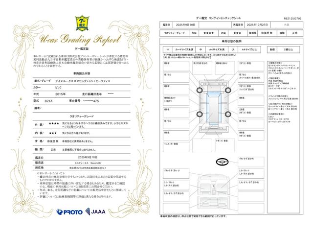 車両状態評価書