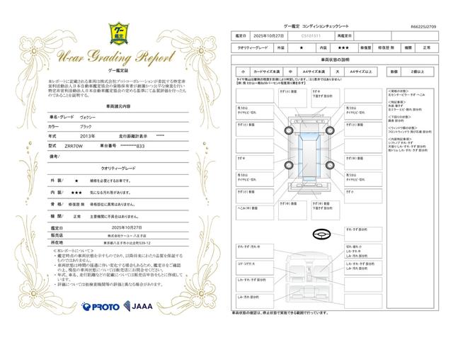 車両状態評価書
