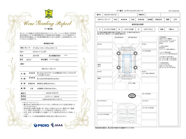 車両状態評価書