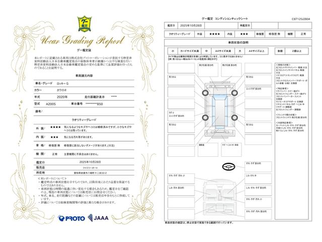 車両状態評価書