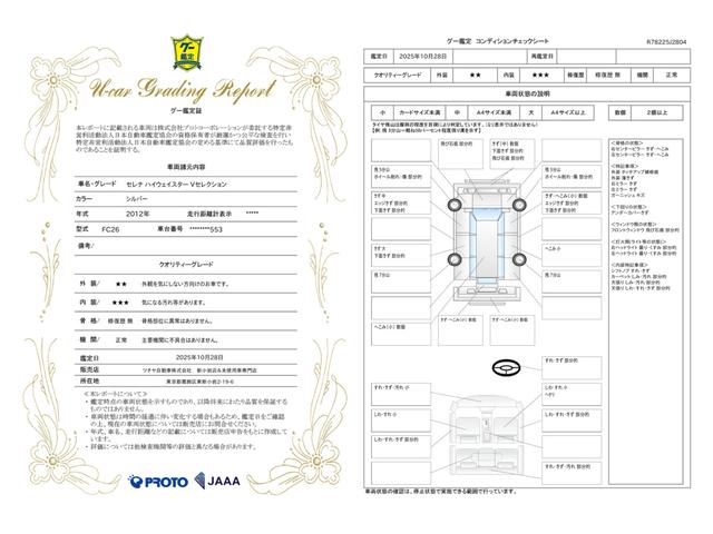 車両状態評価書
