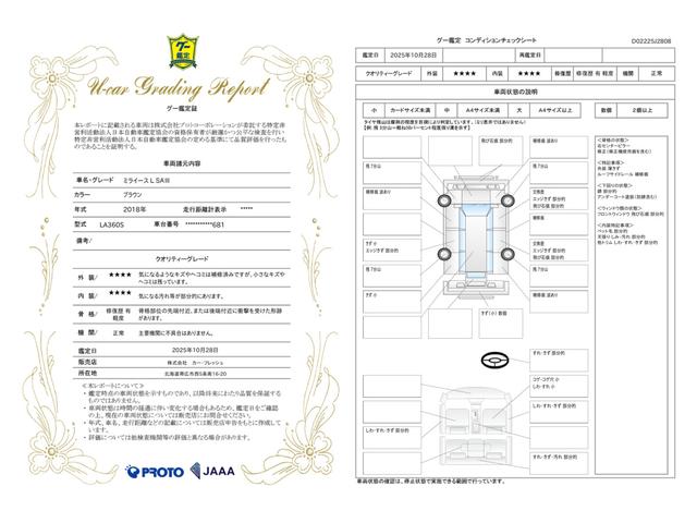 車両状態評価書