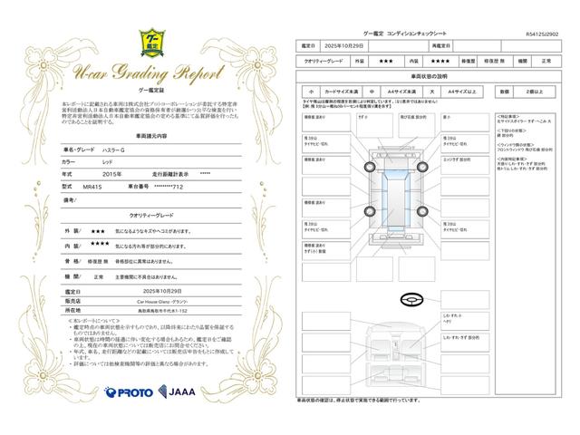 車両状態評価書
