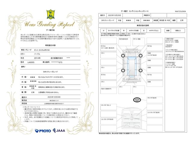 車両状態評価書