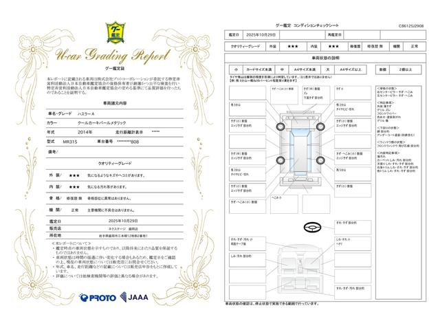 車両状態評価書