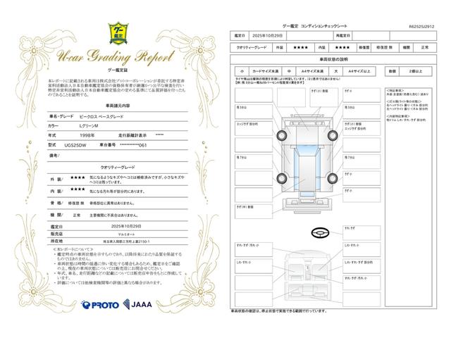 車両状態評価書