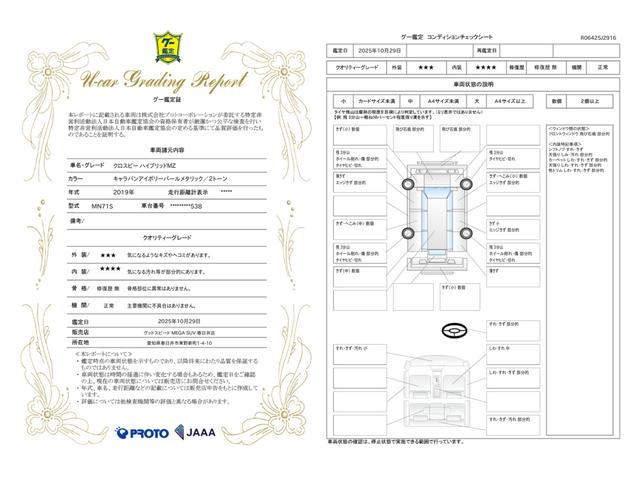 車両状態評価書