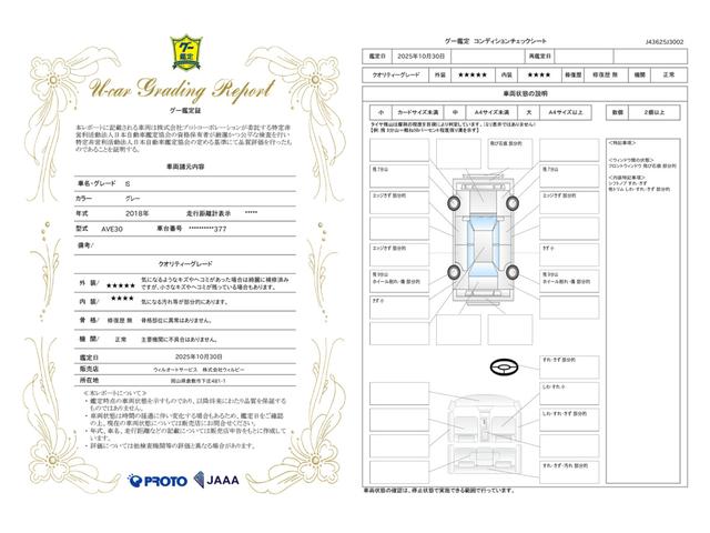 車両状態評価書