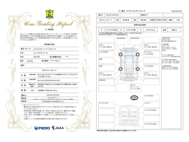 車両状態評価書