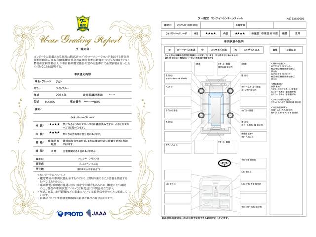 車両状態評価書
