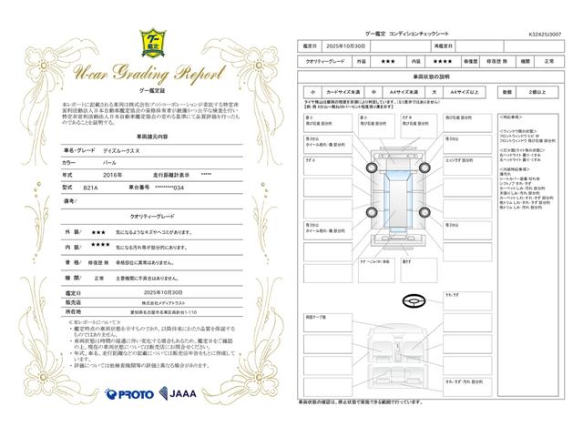 車両状態評価書