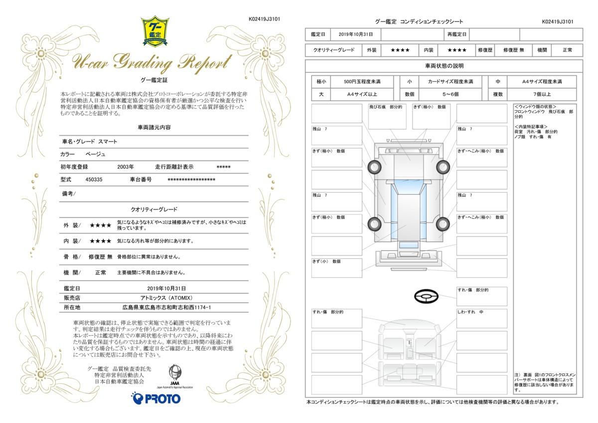 車両状態評価書