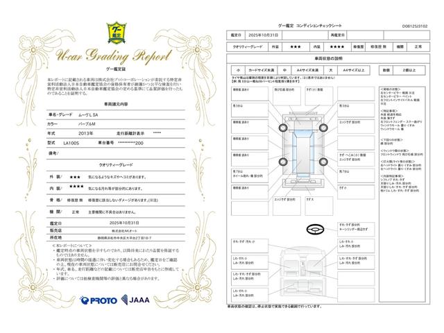 車両状態評価書