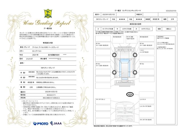 車両状態評価書