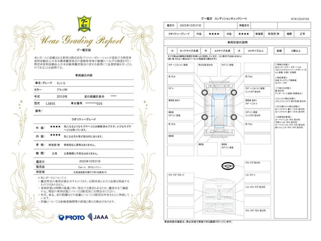 車両状態評価書