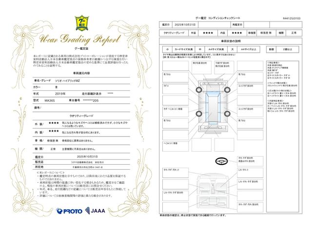 車両状態評価書