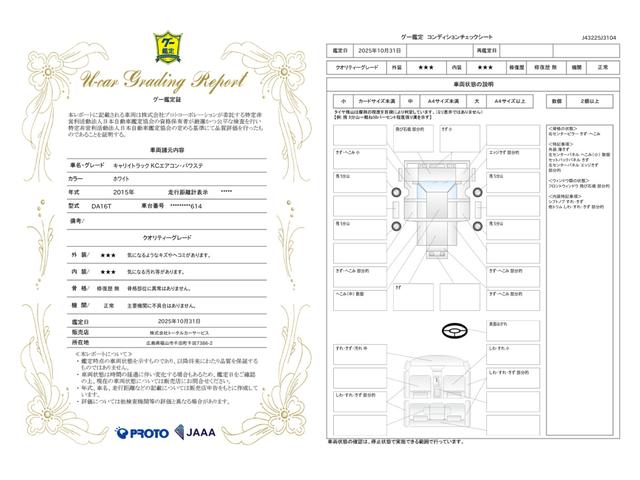 車両状態評価書