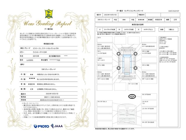 車両状態評価書
