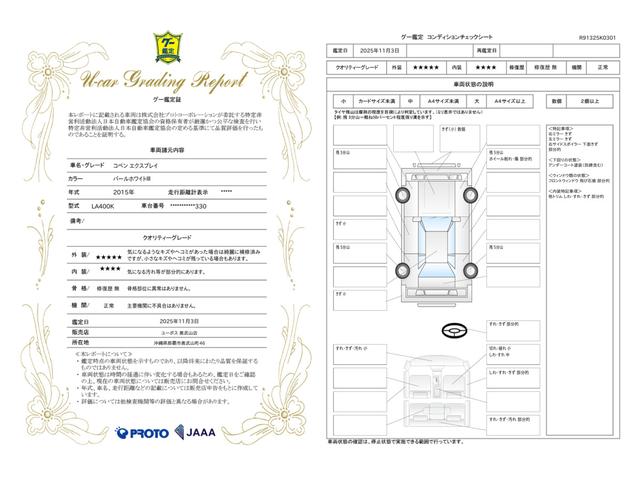 車両状態評価書