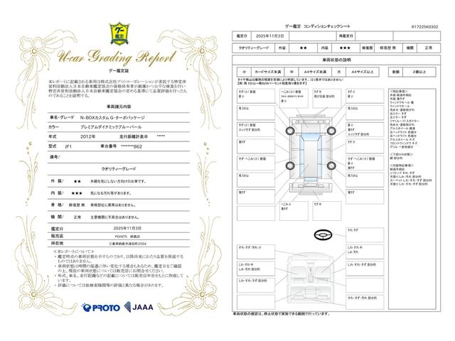 車両状態評価書