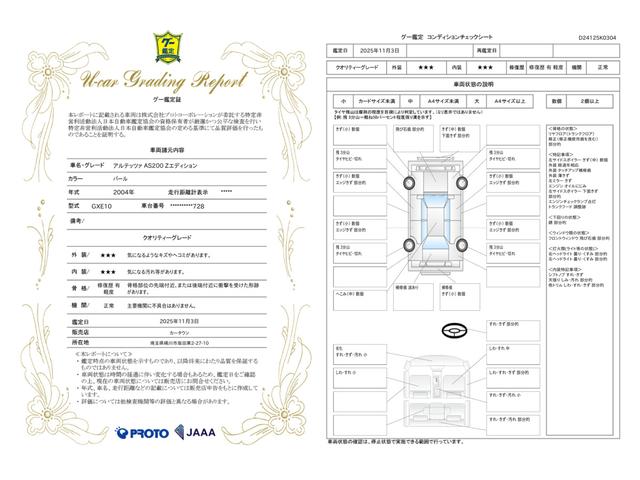 車両状態評価書