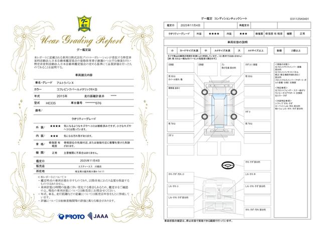 車両状態評価書