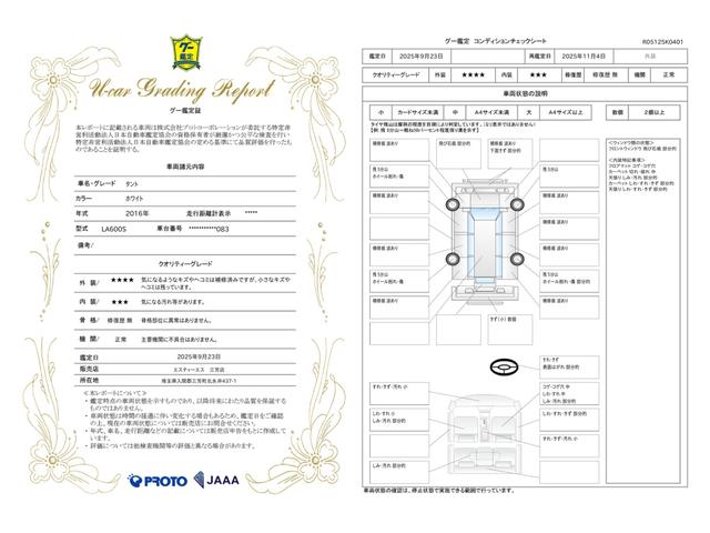 車両状態評価書