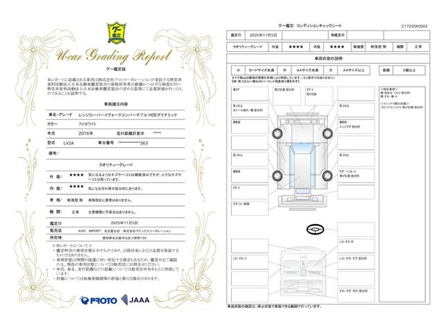 車両状態評価書