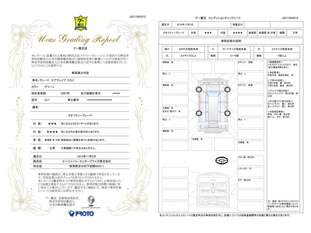 車両状態評価書